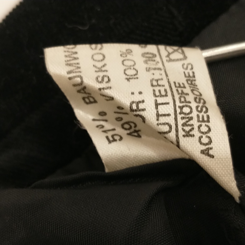 Vintage Designer Black Jacket Louis Feraud Paris Tailored Velvet Fitted Short - Picture 9 of 16